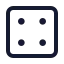 Dicefaces icon with stroke standard style