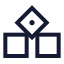 Dice icon with stroke sharp style