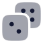 Dices icon with bulk rounded style