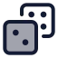 Dices icon with duotone standard style