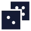 Dices icon with solid sharp style