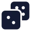 Dices icon with solid standard style