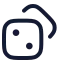 Dices icon with stroke rounded style