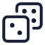Dices icon with stroke standard style