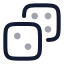 Dices icon with twotone rounded style