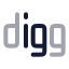 Digg icon with duotone rounded style