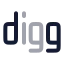 Digg icon with twotone rounded style