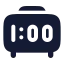 Digitalclock icon with solid rounded style