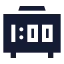 Digitalclock icon with solid sharp style