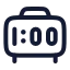 Digitalclock icon with stroke rounded style