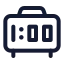 Digitalclock icon with stroke standard style
