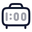 Digitalclock icon with twotone rounded style
