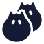 Dimsum icon with solid rounded style