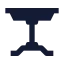 Diningtable icon with solid sharp style