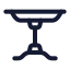 Diningtable icon with stroke rounded style