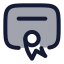 Diploma icon with duotone rounded style