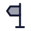 Directionleft icon with duotone standard style