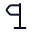 Directionleft icon with stroke rounded style