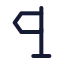Directionleft icon with stroke standard style