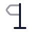 Directionleft icon with twotone rounded style