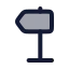 Directionleft icon with duotone rounded style