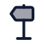 Directionleft icon with duotone standard style