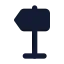 Directionleft icon with solid standard style