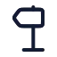 Directionleft icon with stroke rounded style