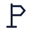 Directionright icon with stroke sharp style