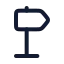 Directionright icon with stroke rounded style