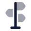 Directions icon with bulk rounded style