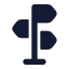 Directions icon with solid rounded style