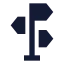 Directions icon with solid sharp style
