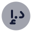 Dirham icon with bulk rounded style