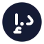 Dirham icon with solid standard style