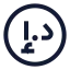 Dirham icon with stroke sharp style