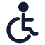 Disability icon with solid standard style