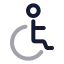 Disability icon with twotone rounded style