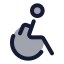 Disability icon with duotone standard style