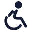 Disability icon with solid rounded style