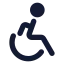 Disability icon with solid standard style