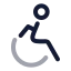 Disability icon with twotone rounded style