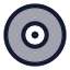 Disc icon with duotone standard style