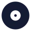Disc icon with solid rounded style