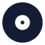 Disc icon with solid sharp style