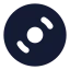 Disc icon with solid rounded style