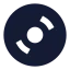 Disc icon with solid sharp style