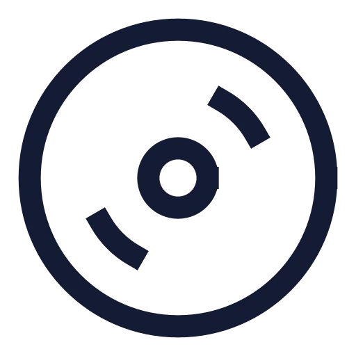Disc 3 Icon in Stroke Sharp style