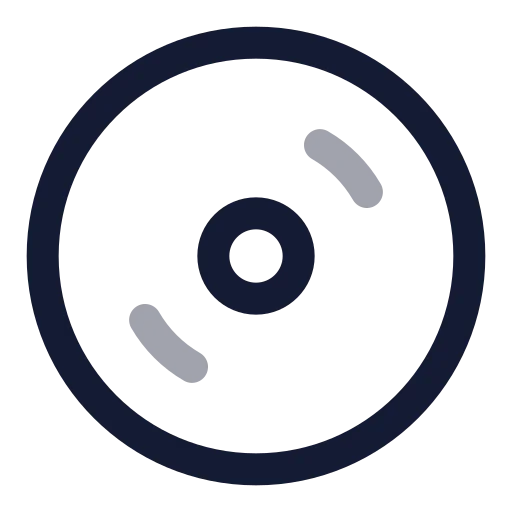 Disc 3 Icon in Twotone Rounded style