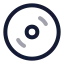 Disc icon with twotone rounded style